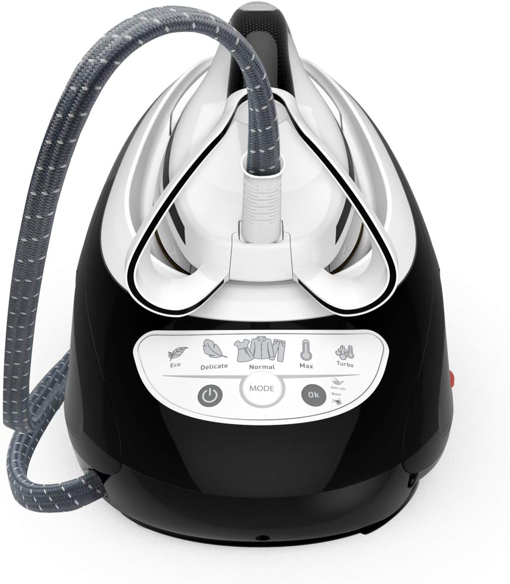 Tefal GV9550 Pro Express Ultimate Steam Iron Station | 8 Bar | Steam Burst: 520 g/min | Continuous Steam Rate: 120 g/min | Capacity: 1.9 L | Anti-Limescale Collector | Anti-Drip System | Black/White