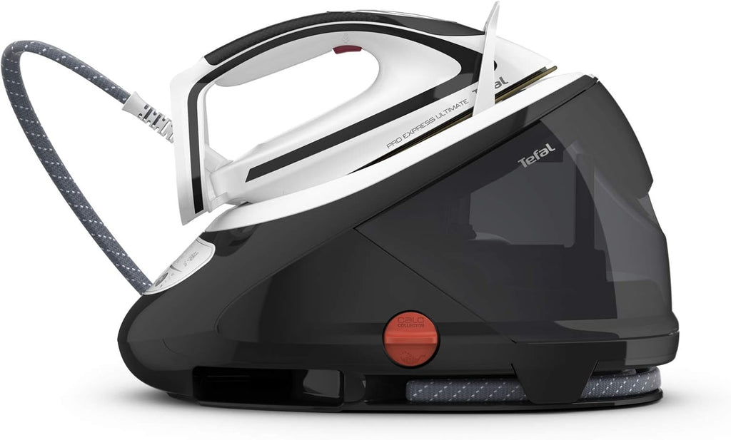Tefal GV9550 Pro Express Ultimate Steam Iron Station | 8 Bar | Steam Burst: 520 g/min | Continuous Steam Rate: 120 g/min | Capacity: 1.9 L | Anti-Limescale Collector | Anti-Drip System | Black/White