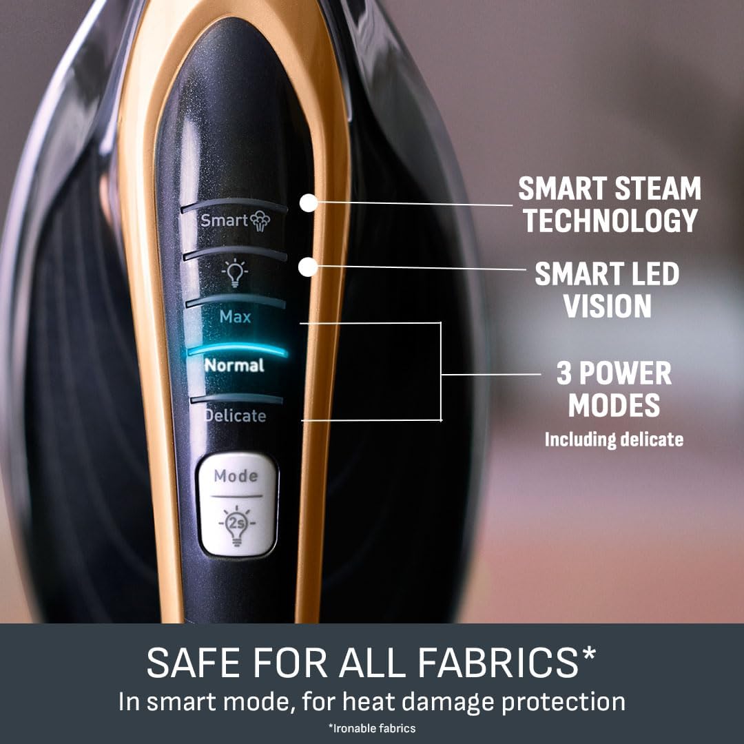 Tefal Pro Express Vision Steam Generator Iron, 9 Bar, Black and Gold
