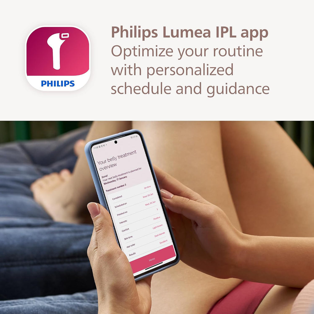 Philips Lumea 8000 Series IPL Hair Removal Device - Laser Hair Removal Alternative, SenseIQ Technology, 4 Attachments for Body, Face, Bikini and Underarms, Satin Compact Pen Trimmer, Model BRI949/00
