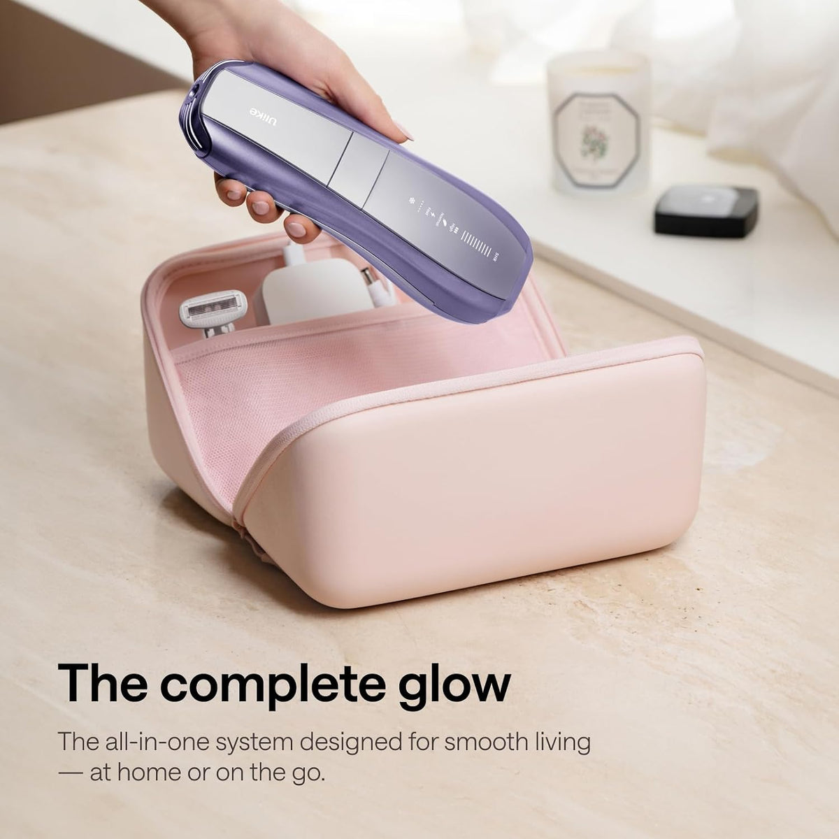 Ulike IPL Hair Removal Device Air 10 Deluxe, Laser Hair Removal Device for Women and Men Pain-Free Ice Cooling and Permanent Hair Reduction, Skin Sensor & USHR Mode* for Full Body Treatment