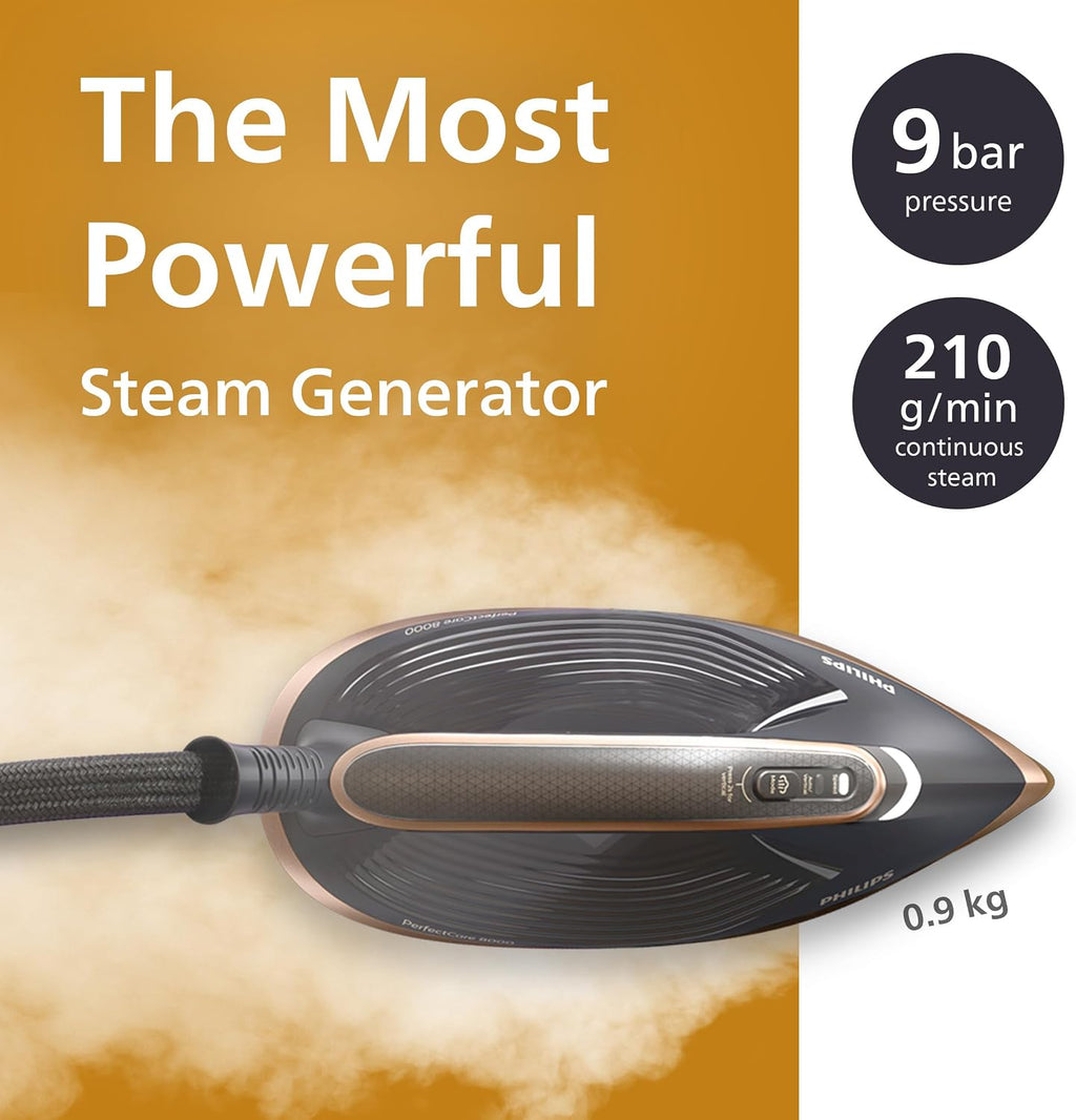 Philips PerfectCare 8000 Series Steam Generator Iron, 9 bar, 750g Boost