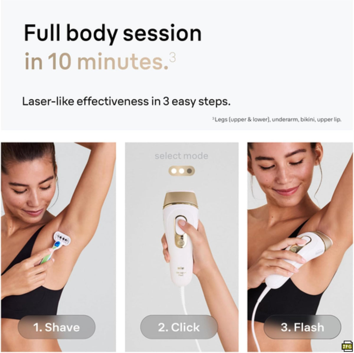 Braun IPL Silk-Expert Pro 5, at Home Hair Removal, White/Gold, PL5137
