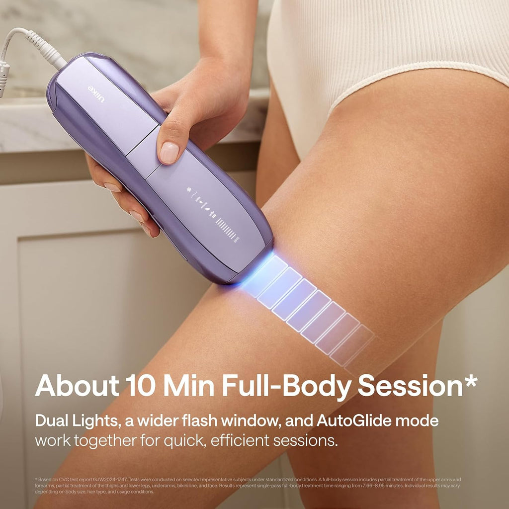 Ulike IPL Hair Removal Device Air 10 Deluxe, Laser Hair Removal Device for Women and Men Pain-Free Ice Cooling and Permanent Hair Reduction, Skin Sensor & USHR Mode* for Full Body Treatment