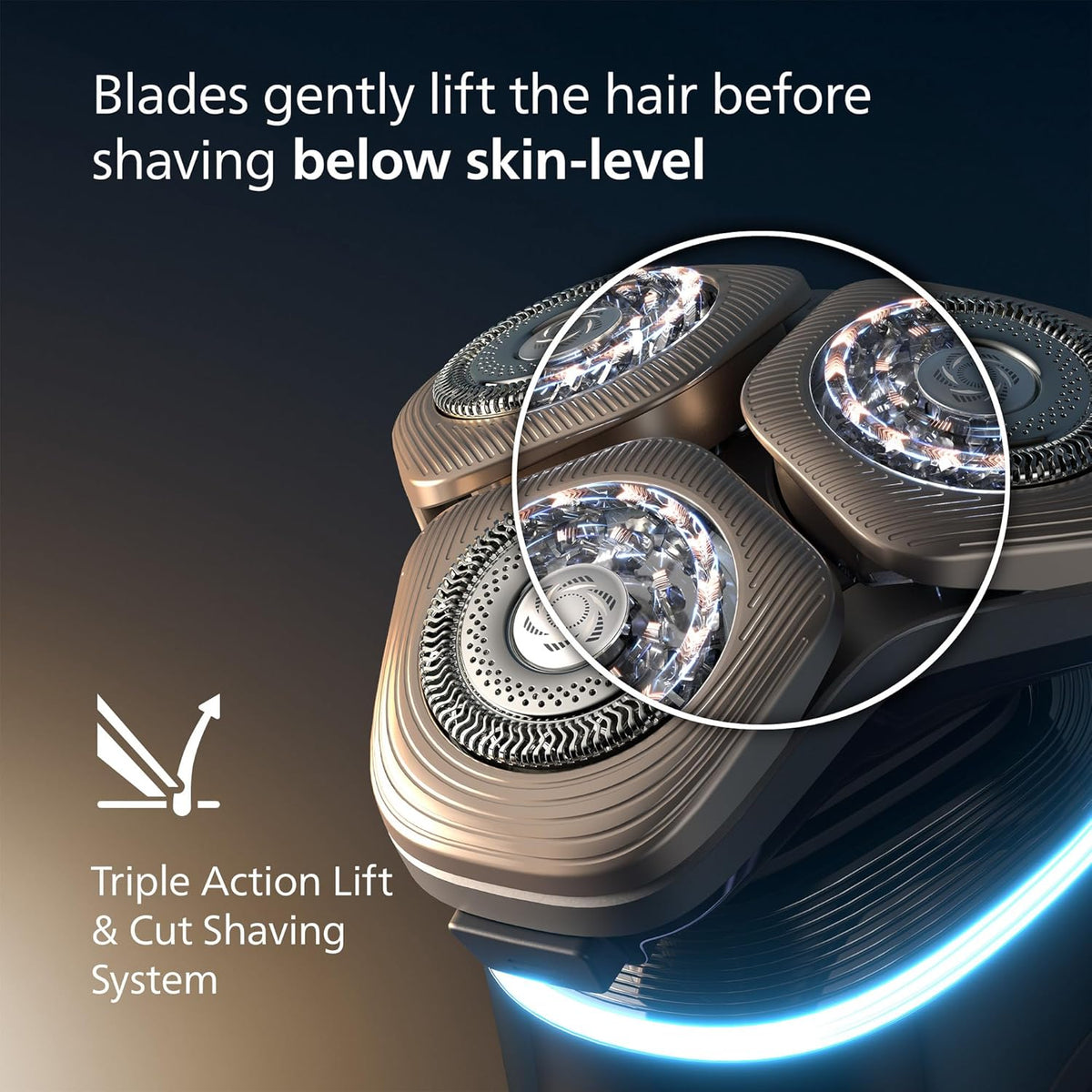 Philips Shaver i9000 Prestige Ultra, Wet & Dry Electric Shaver, Black, with Skin IQ Pro Technology, Triple Lift & Cut System, 360 Rotating NanoTech Precision Blades, 5 Shaving Modes, Model XP9405/31