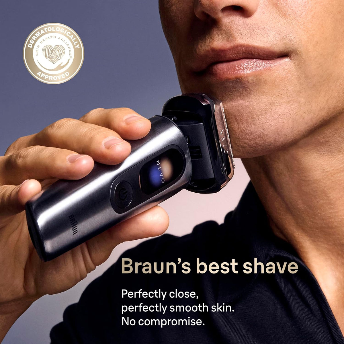 Braun NEVO Men’s Electric Shaver with AeroTouch Technology, Graphite