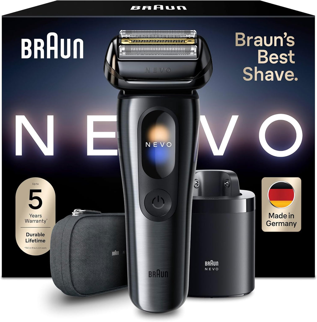 Braun NEVO Men’s Electric Shaver with AeroTouch Technology, Graphite