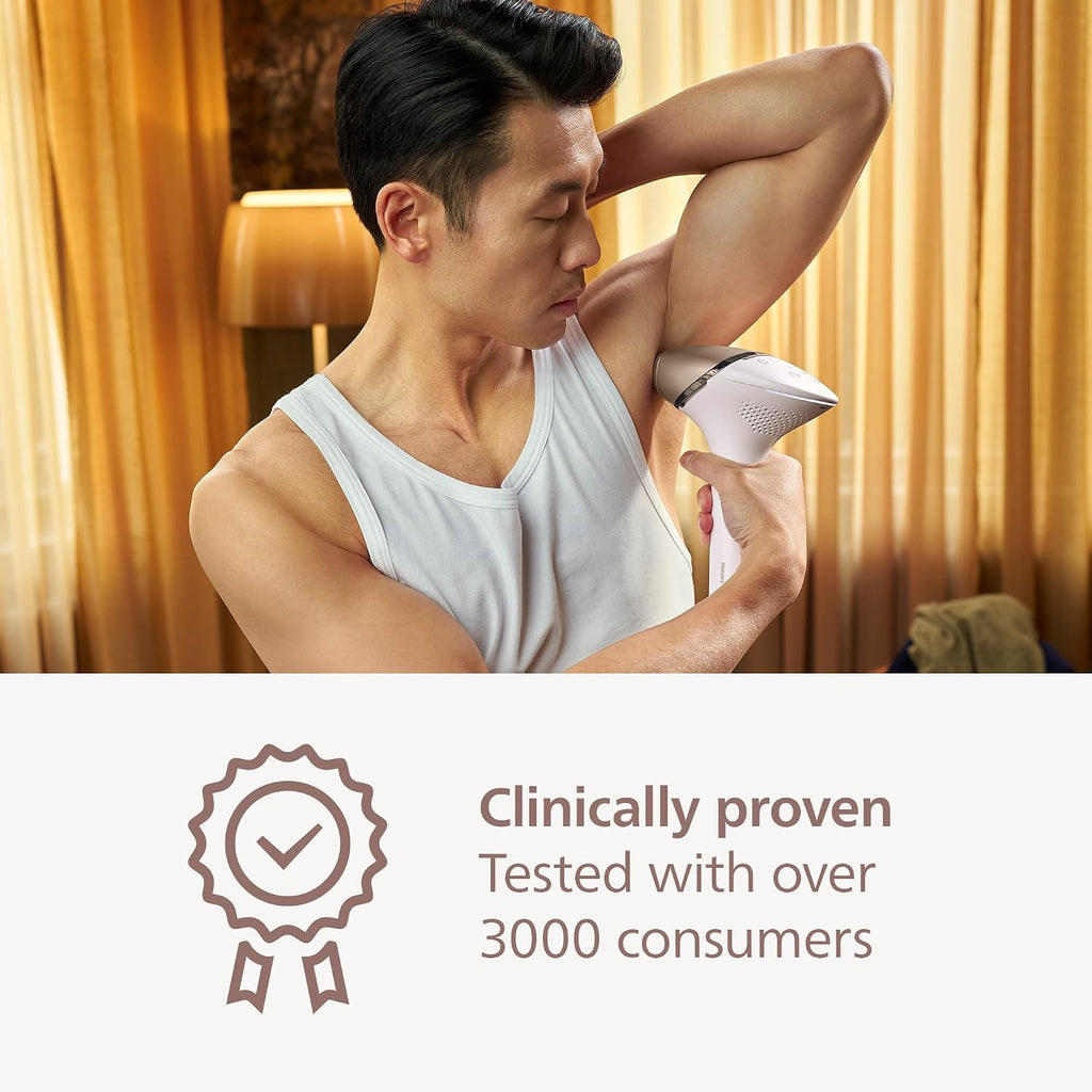 Philips Lumea 8000 Series, IPL Hair Removal Device, Laser Hair Removal Alternative, SenseIQ Technology, 4 Attachments for Body, Face, Bikini and Underarms, Model BRI948/00