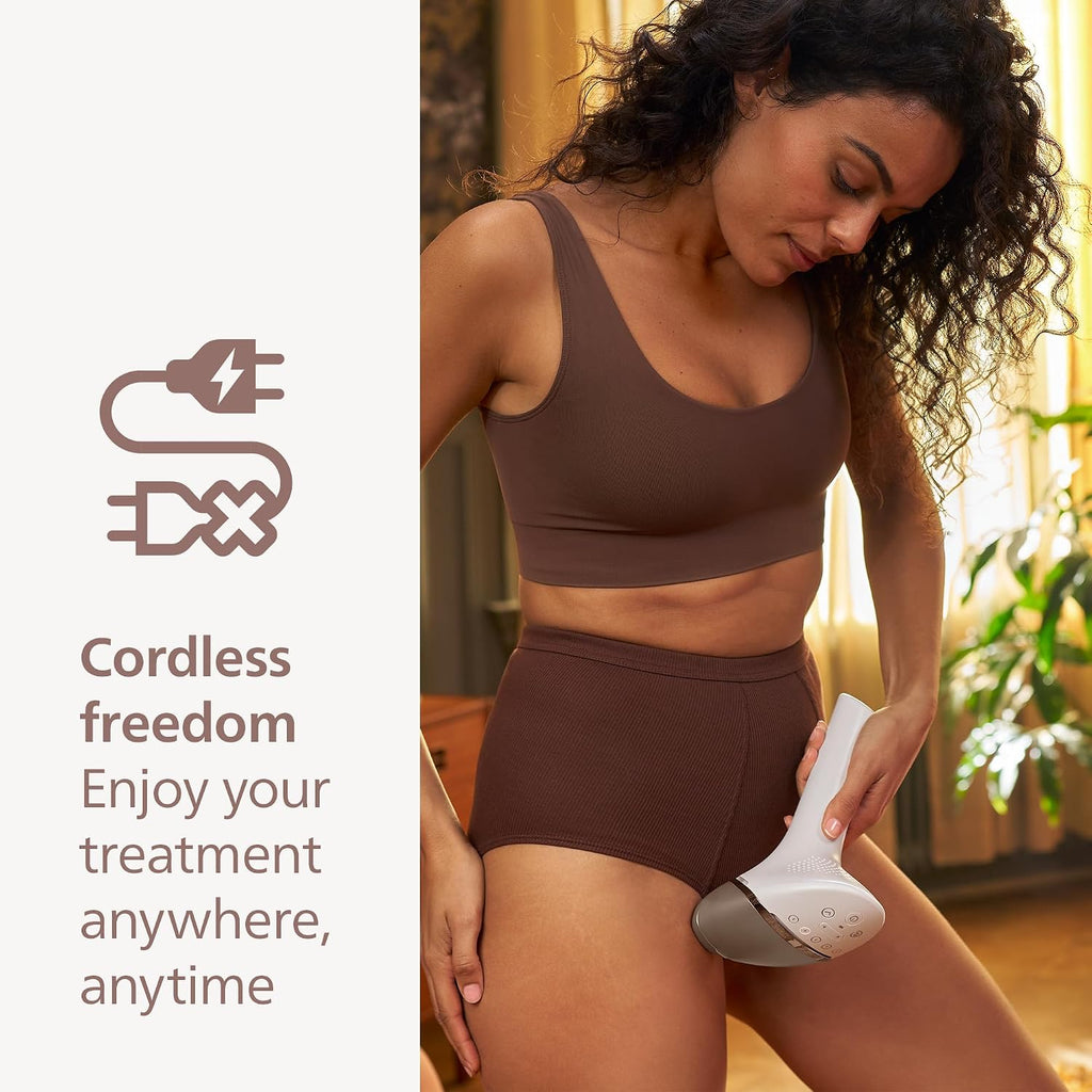 Philips Lumea 9900 Series, IPL Hair Removal Device, Laser Hair Removal Alternative, SenseIQ and SkinAI Technology, 4 Attachments for Body, Face, Bikini and Underarms, Corded & Cordless Use, BRI951/01