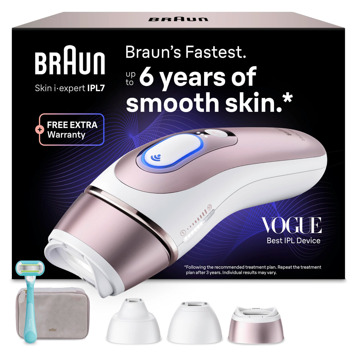 Braun Smart IPL Laser Hair Removal Device for Women, Skin i·Expert, PL7442