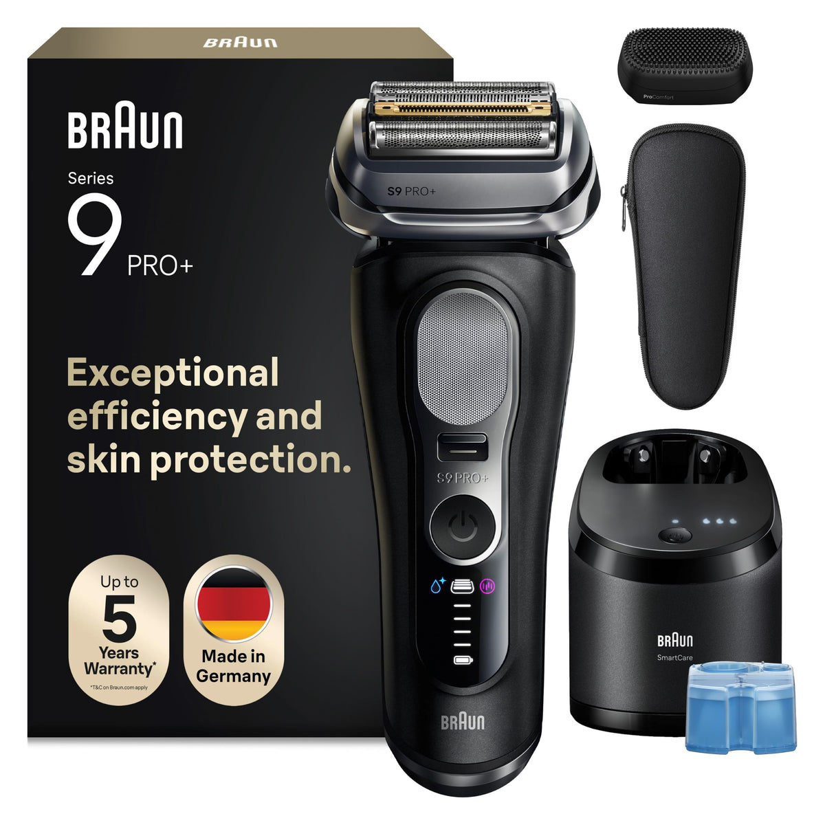 Braun Series 9 PRO+ Electric Foil Shaver for Men, 9665CCE, Graphite