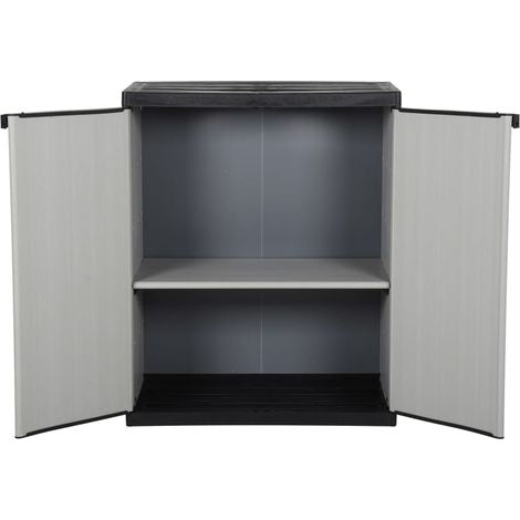arden Storage Cabinet with 1 Shelf Grey and Black
